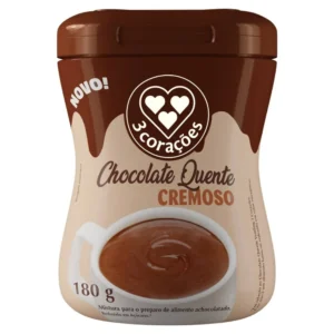 Chocolate Quente 3 Corações Cremoso em Pó 180g